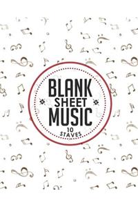 Blank Sheet Music - 10 Staves