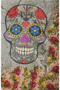 Sugar Skull & Roses Journal Notebook, College Ruled: 100 Sheets / 200 Pages, 5.5