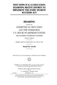 Next steps in K-12 education
