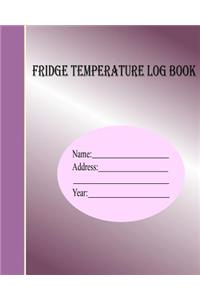 Fridge temperature log book