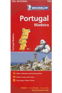 Michelin Portugal, Madeira Road and Tourist Map