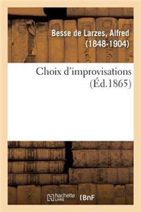 Choix d'Improvisations