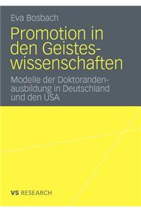 Promotion in Den Geisteswissenschaften