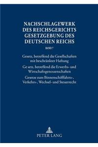 Nachschlagewerk Des Reichsgerichts - Gesetzgebung Des Deutschen Reichs