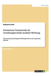 Prominente Testimonials als Gestaltungstechnik medialer Werbung