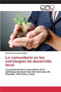 Lo comunitario en las estrategias de desarrollo local