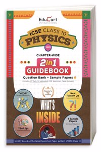 Educart ICSE Class 10 Physics Guidebook 2022-23 Question Bank + Sample Papers 2023 Exam (Including Previous 10 Years Questions)