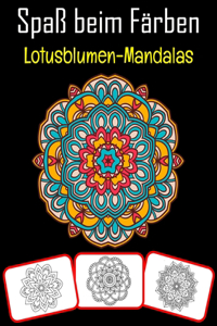 Spaß beim Färben Lotusblumen-Mandalas