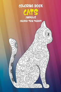 Coloring Books Cheaper than Therapy - Animals - Cats