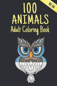 Adult Coloring Book New 100 Animals