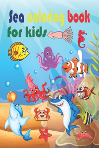 Sea coloring book for kids