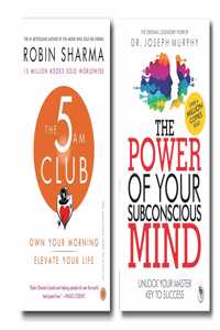 The Power Of Your Subconscious Mind + The 5 Am Club (2 Books Combo With Free Customized Bookmark)