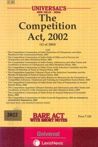 (C-30, 2022 Edition) The Competition Act, 2002 [Universal'S-New Delhi]