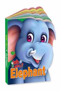 Sawan Presents 'Who Am I' Elephant | Die-Cut Shape Board-Book