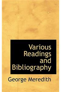 Various Readings and Bibliography