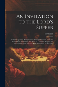 Invitation to the Lord's Supper