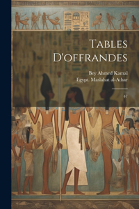 Tables d'offrandes