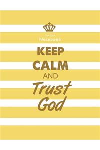 Keep Calm and Trust God Dot Grid Notebook