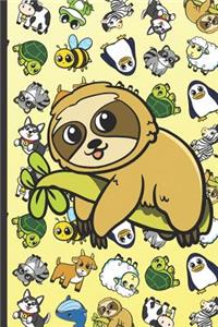 Sloth Animal Party Notebook