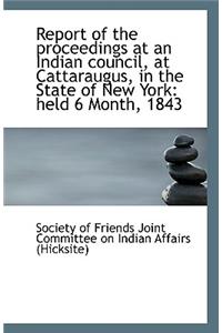 Report of the Proceedings at an Indian Council, at Cattaraugus, in the State of New York