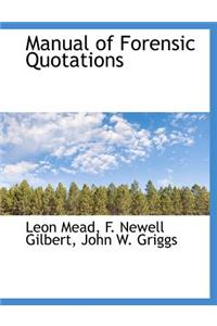 Manual of Forensic Quotations