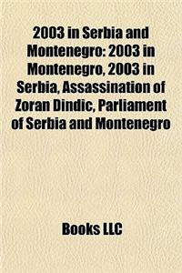 2003 in Serbia and Montenegro