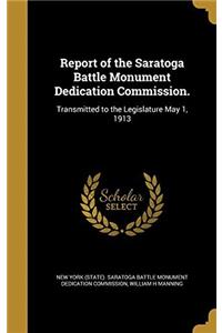 REPORT OF THE SARATOGA BATTLE MONUMENT D