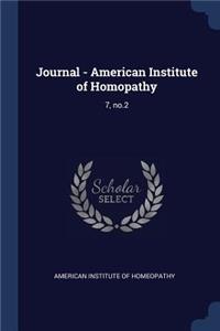 Journal - American Institute of Homopathy