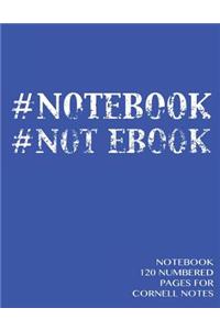 Notebook 120 numbered pages for Cornell Notes