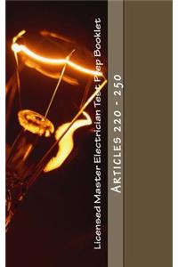 Licensed Master Electrician Test Prep Booklet (Articles 220 - 250)