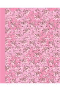 Sketch Journal: Baby Pegasus (Pink) 8x10 - Pages Are Lightly Lined with Extra Wide Right Margins for Sketching, Drawing, and Writing