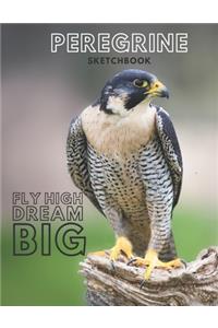 Peregrine falcon Sketchbook Large sketchbook for drawing 8.5 x 11 inch (21.59 x 27.94 cm) 150 pages