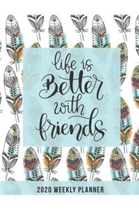 2020 Friendship Weekly Planner dated with to do notes