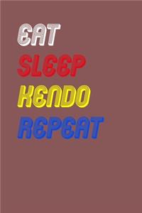 Eat Sleep kendo Repeat Notebook Fan Sport Gift