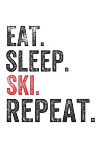 Eat Sleep Ski Repeat Sports Notebook Gift