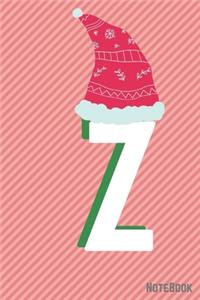Initial X-mas Letter Z Notebook With Funny X-mas Bear., X-mas First Letter Ideal for For Boys/ Girls, Christmas, Gift and Notebook for School