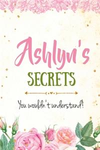 Ashlyn's Secrets personalized name notebook for girls and women