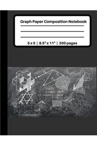 Graph Paper Composition Notebook 5 x 5 - 8.5