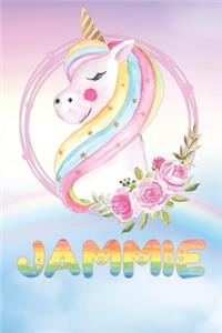 Jammie: Jammie's Unicorn Personal Custom Named Diary Planner Perpetual Calendar Notebook Journal 6x9 Personalized Customized Gift For Someone Who's Surname 