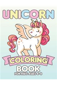 Unicorn Coloring Book for Kids Ages 4-8