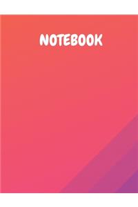 Dynamic Orange And Violent Cover Notebook - Blank Lined Notebook With 100 Pages