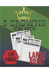 5 Crowns Score Sheets
