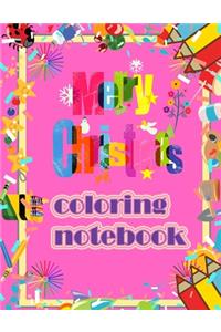 Merry Christmas coloring notebook
