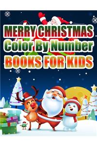 Merry Christmas Color By Number Books For Kids