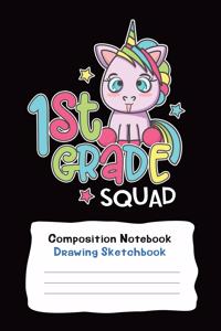 Drawing Sketchbook Notebook For Primary School Unicorn Squad