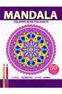 Mandala Coloring Book: An Adult Coloring Book with Relaxing Mandalas 8.5 X 11 Inches