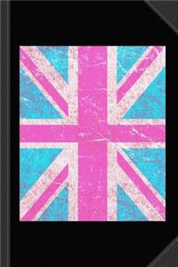 Pink Vintage Union Jack Flag Journal Notebook