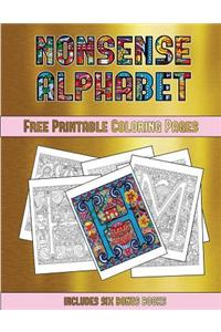 Free Printable Coloring Pages (Nonsense Alphabet)