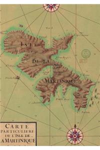 Carnet Ligné Carte de la Martinique, 1753