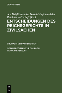 Gesamtregister Zur Gruppe II Verfahrensrecht